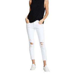 J Brand white distressed jeans